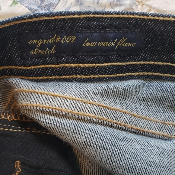 New Citizens of Humanity Ingrid 002 Low Waist Flare Dark Wash Jeans - Picture 7 of 14